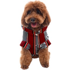 Background Damask Red Black Dog Coat by Ndabl3x