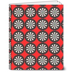 Dart Board Target Game 8  X 10  Hardcover Notebook