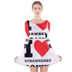 I Love Strawberry Donut Long Sleeve Velvet Skater Dress by ilovewhateva