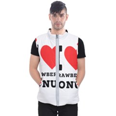 I Love Strawberry Donut Men s Puffer Vest by ilovewhateva