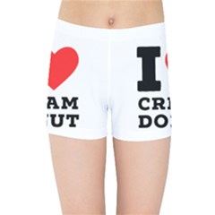 I Love Cream Donut  Kids  Sports Shorts by ilovewhateva