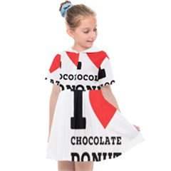 I Love Chocolate Donut Kids  Sailor Dress by ilovewhateva