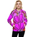 Stained Glass Love Heart Women s Lightweight Drawstring Hoodie View1