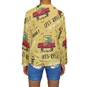 Childish-seamless-pattern-with-dino-driver Kids  Long Sleeve Swimwear View2