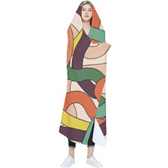 Snake Stripes Intertwined Abstract Wearable Blanket by Vaneshop