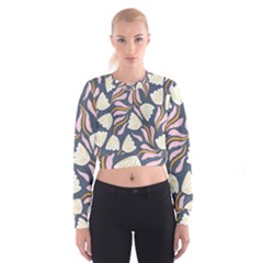 Flowers Pattern Floral Pattern Cropped Sweatshirt