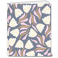 Flowers Pattern Floral Pattern 8  X 10  Softcover Notebook