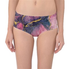 Pink Texture Resin Mid-waist Bikini Bottoms by Vaneshop