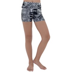 Background Pattern Geometric Design Kids  Lightweight Velour Yoga Shorts