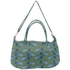 Fishes Pattern Background Theme Removable Strap Handbag by Vaneshop