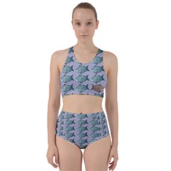 Fishes Pattern Background Theme Art Racer Back Bikini Set