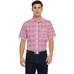 Pattern Print Floral Geometric Men s Short Sleeve Pocket Shirt  by Vaneshop