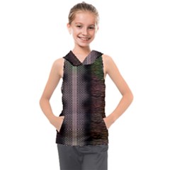 Leopard Animal Shawl Honeycomb Kids  Sleeveless Hoodie by Vaneshop