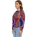 Colorful Piece Abstract Women s Long Sleeve Raglan Tee View2