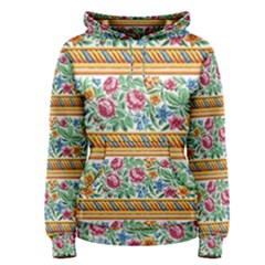 Flower Fabric Design Women s Pullover Hoodie