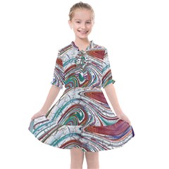 Abstract Background Ornamental Kids  All Frills Chiffon Dress by Vaneshop