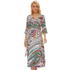 Abstract Background Ornamental Midsummer Wrap Dress