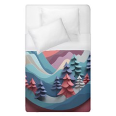 Paper Art Pastel Duvet Cover (single Size) by Vaneshop