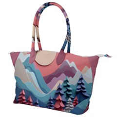 Paper Art Pastel Canvas Shoulder Bag by Vaneshop