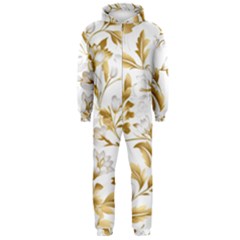 Flowers Gold Floral Hooded Jumpsuit (men)