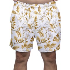 Flowers Gold Floral Men s Shorts