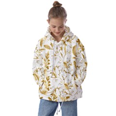 Flowers Gold Floral Kids  Oversized Hoodie