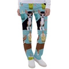 Chihuahua Bubble Kawaii Boba Tea Cute Dog Women s Casual Pants by Wav3s