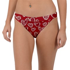 Vector Seamless Pattern Of Hearts With Valentine s Day Band Bikini Bottoms