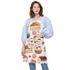 Seamless Pattern Hand Drawing Cartoon Dessert And Cake Pocket Apron by Wav3s