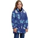 Cat Spacesuit Space Suit Astronaut Pattern Kids  Hooded Longline Puffer Jacket View1