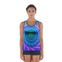 Peacock Feather Fractal Sport Tank Top 