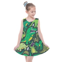 Dino Kawaii Kids  Summer Dress by Wav3s