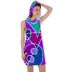 Mazipoodles In The Frame  Racer Back Hoodie Dress by Mazipoodles