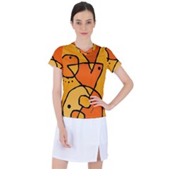 Mazipoodles In The Frame - Orange Women s Sports Top by Mazipoodles