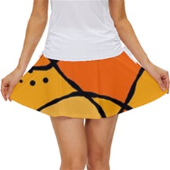 Mazipoodles In The Frame - Orange Women s Skort by Mazipoodles