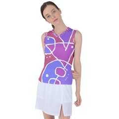 Mazipoodles In The Frame  - Pink Purple Women s Sleeveless Sports Top by Mazipoodles