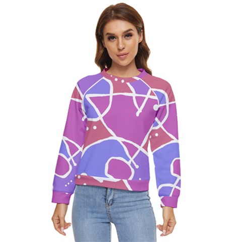 Mazipoodles In The Frame  - Pink Purple Women s Long Sleeve Raglan Tee by Mazipoodles