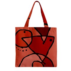 Mazipoodles In The Frame - Reds Zipper Grocery Tote Bag