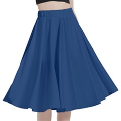 True Blue	 - 	a-line Full Circle Midi Skirt With Pocket