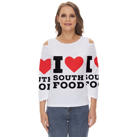 I Love South Food Cut Out Wide Sleeve Top by ilovewhateva