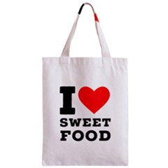 I Love Sweet Food Zipper Classic Tote Bag by ilovewhateva