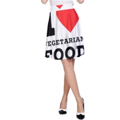 I Love Vegetarian Food A-line Skirt