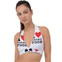 I love arabic food Halter Plunge Bikini Top View1