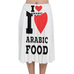 I Love Arabic Food Velvet Flared Midi Skirt by ilovewhateva