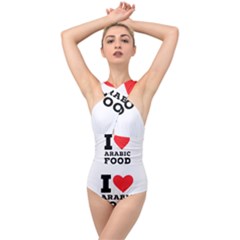 I Love Arabic Food Cross Front Low Back Swimsuit by ilovewhateva