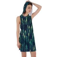 Forest Illustration Racer Back Hoodie Dress by Grandong