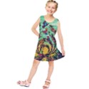 Monkey Tiger Bird Parrot Forest Jungle Style Kids  Tunic Dress View1