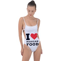 I Love Mexican Food Tie Strap One Piece Swimsuit by ilovewhateva