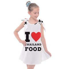 I Love Thailand Food Kids  Tie Up Tunic Dress by ilovewhateva