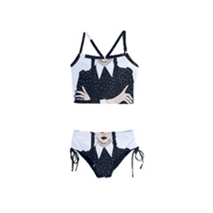 Wednesday Addams Girls  Tankini Swimsuit by Fundigitalart234